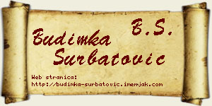 Budimka Šurbatović vizit kartica